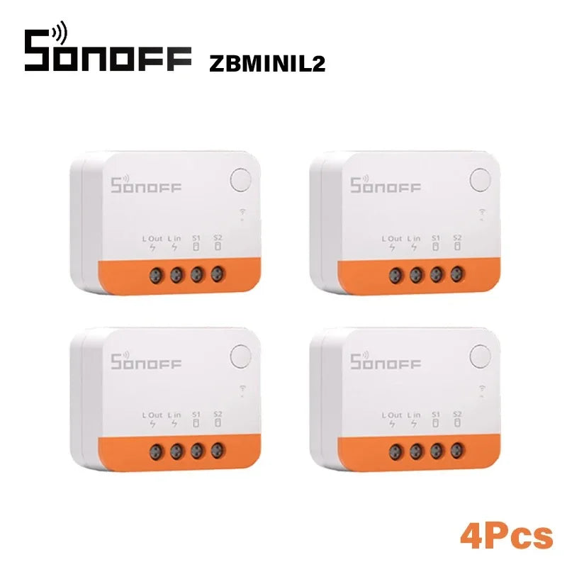 SONOFF ZBMINI L2 Zigbee Smart Switch Mini L2 Zigbee Zbminil2 No Neutral Wire Two-Way Control Required 1-Gang  Alexa Google Home