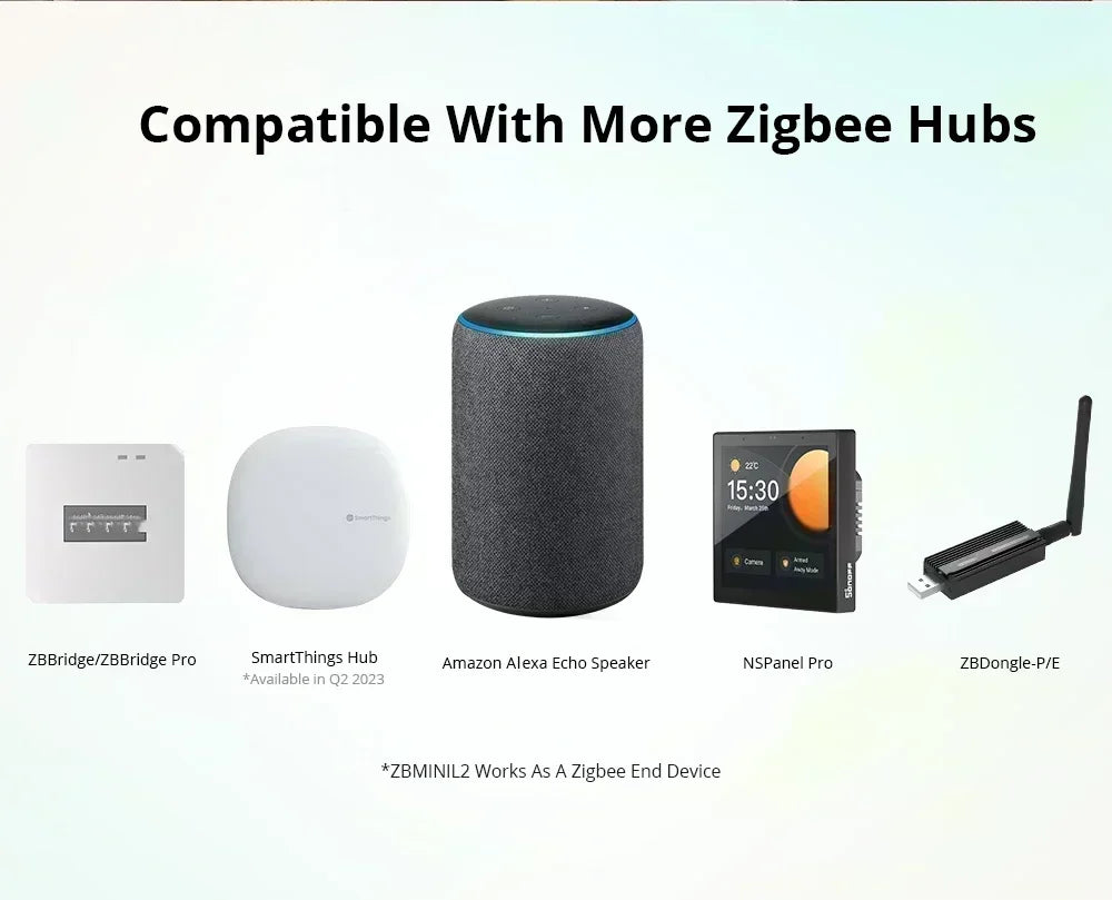 SONOFF ZBMINI L2 Zigbee Smart Switch Mini L2 Zigbee Zbminil2 No Neutral Wire Two-Way Control Required 1-Gang  Alexa Google Home