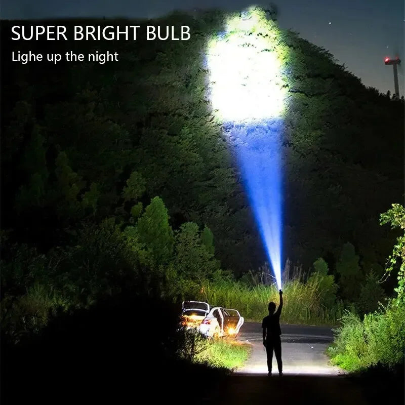 5LED Rechargeable Flashlight – Spotlight & Side Light, 3 Modes