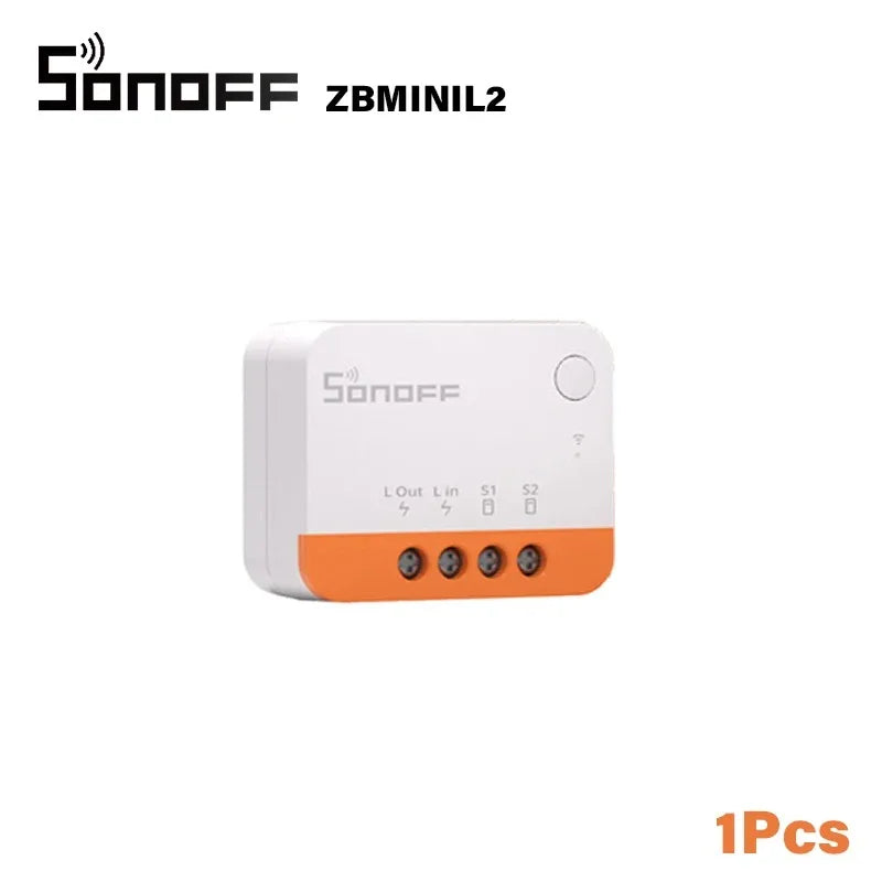 SONOFF ZBMINI L2 Zigbee Smart Switch Mini L2 Zigbee Zbminil2 No Neutral Wire Two-Way Control Required 1-Gang  Alexa Google Home
