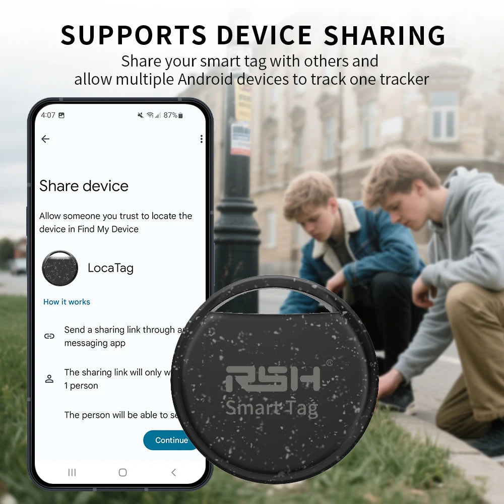 RSH Smart Tracker – Wallet & Luggage Anti-Loss for Android & Google