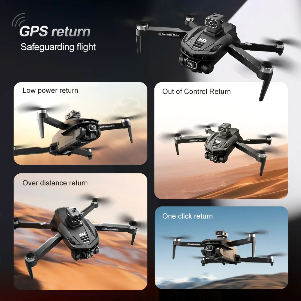 V168 Max Drone – 8K Dual Camera, 5G GPS, Brushless Foldable 2025 Model