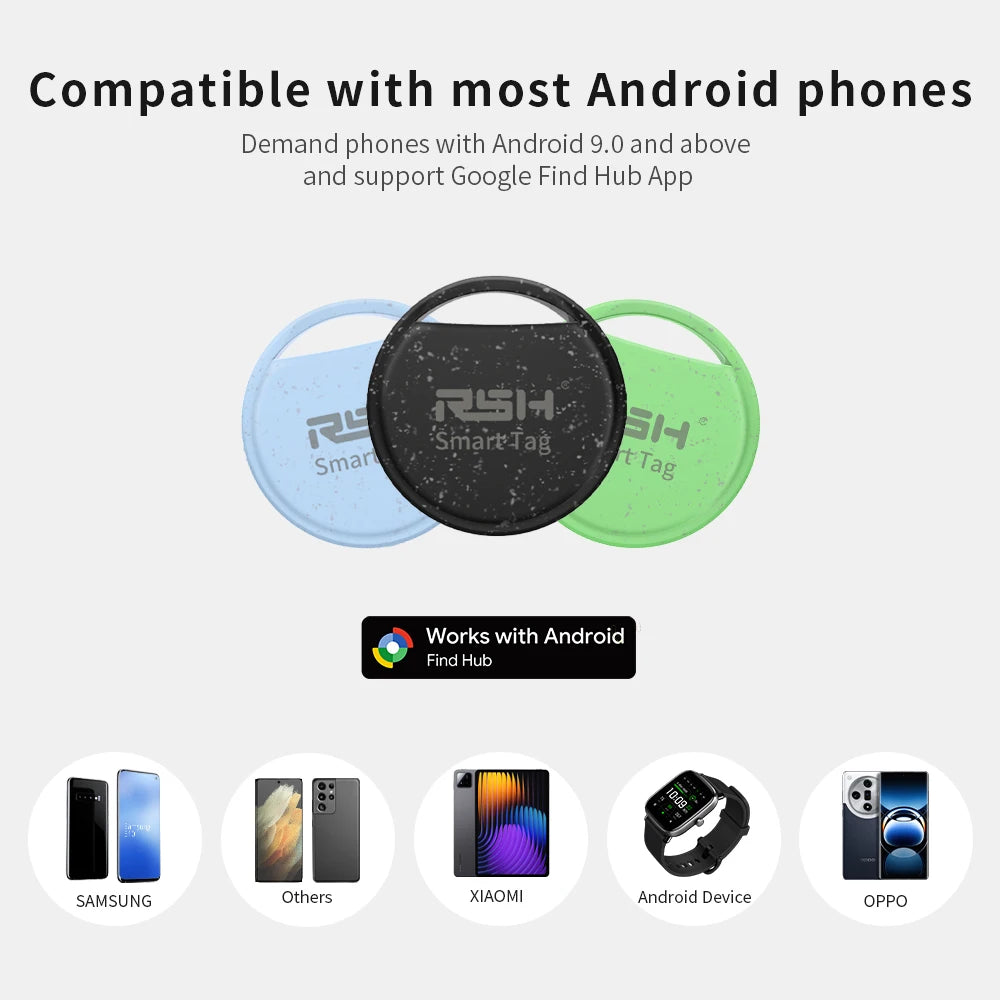 RSH Smart Tracker – Wallet & Luggage Anti-Loss for Android & Google