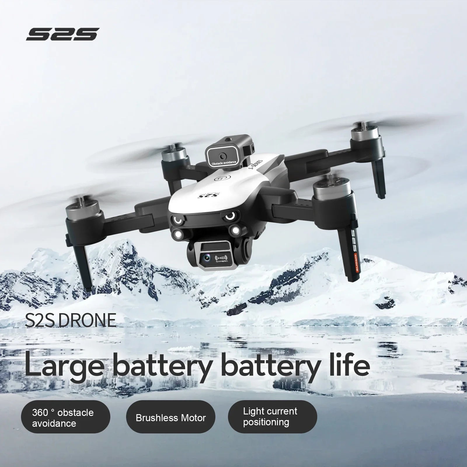 S2S 8K Drone – Dual Camera, Foldable & Smart Obstacle Avoidance