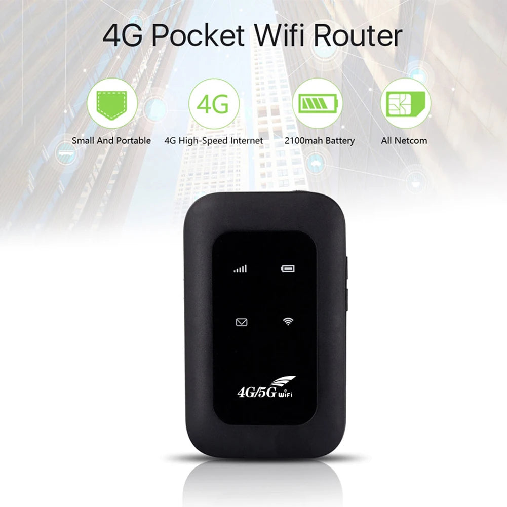 4G LTE Mobile WIFI Router Portable WiFi Router 150Mbps Mini Wireless Routers Pocket MiFi Modem Wifi Hotspot with SIM Card Slot