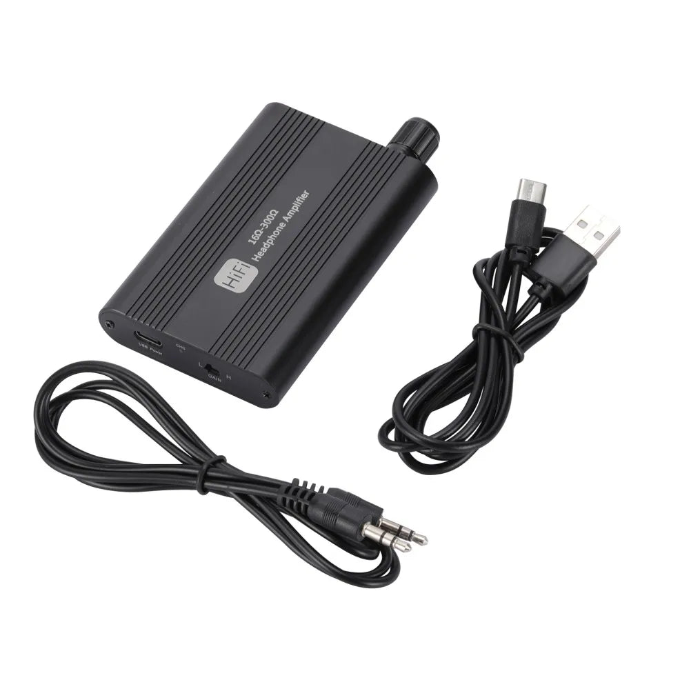 16-300Ω HiFi Headphone Earphone Amplifier 3.5mm Jack Aux Portable Adjustable Class A Audio Amp for Mobile Phone Music Player