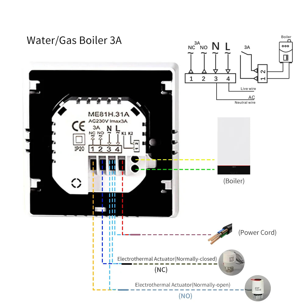 Tuya Smart Wifi Thermostat For Underfloor Heating Warm Floor Thermostat  Floor Heating Controller Temperature Controller Alexa