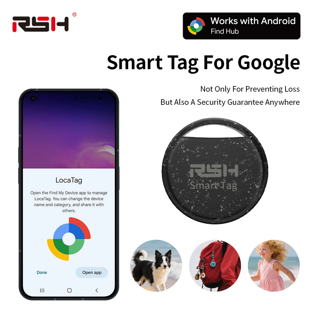 RSH Smart Tracker – Wallet & Luggage Anti-Loss for Android & Google