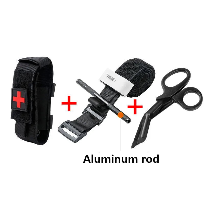 First Aid Rotary Pressure CAT Aluminum Rod Tourniquet Hiking Camping Survival Gear Molle Rescue Tool