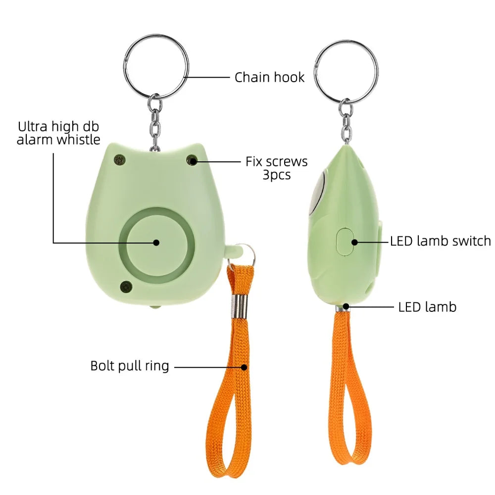 130dB Self Defense Alarm Anti-wolf Girl Child Women Security Protect Alert Personal Safety Scream Loud Emergency Alarm Keychain