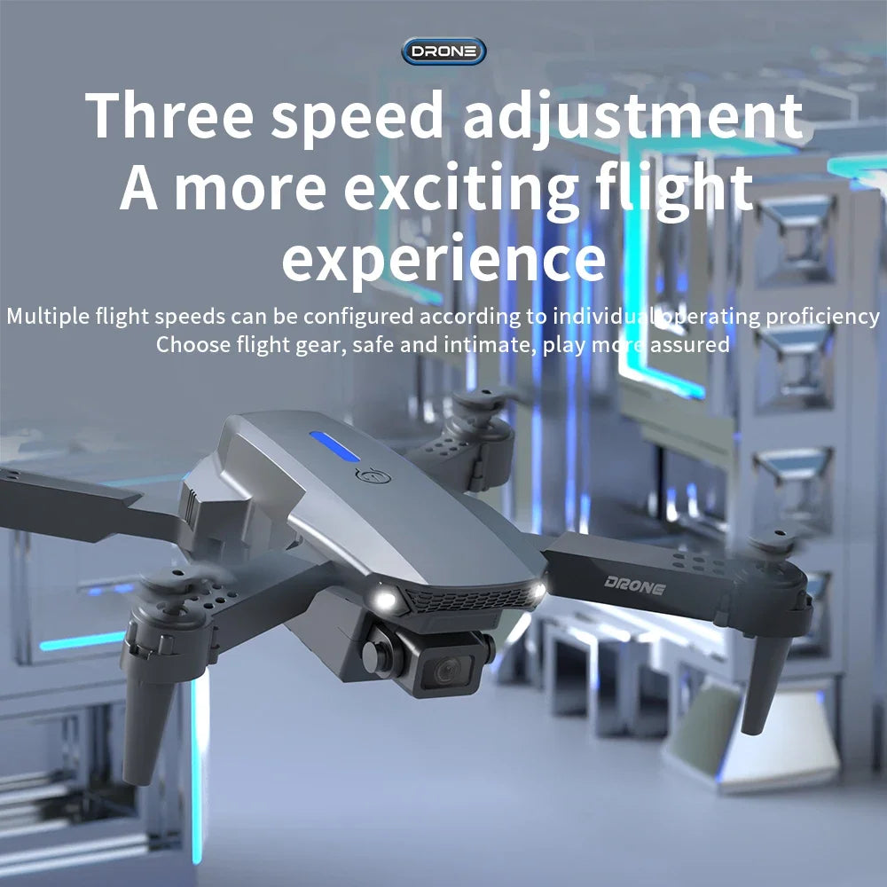 E88 Drone – 4K HD Wide-Angle Camera, Foldable RC Quadcopter