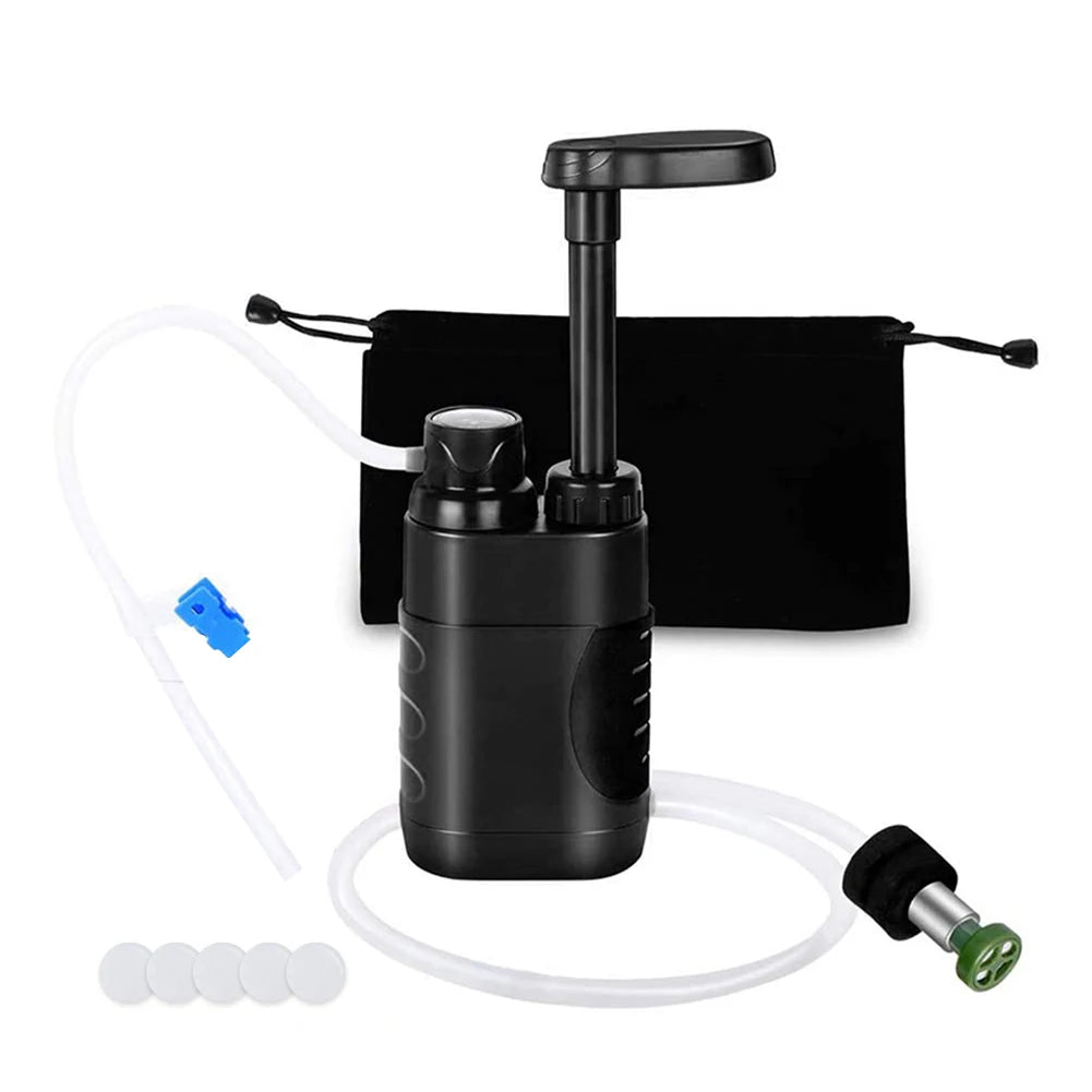 Outdoor Water Filter Filtration System Portable Camping Water Purifier Emergency Supplies Drinking Water Filtering Survival Tool