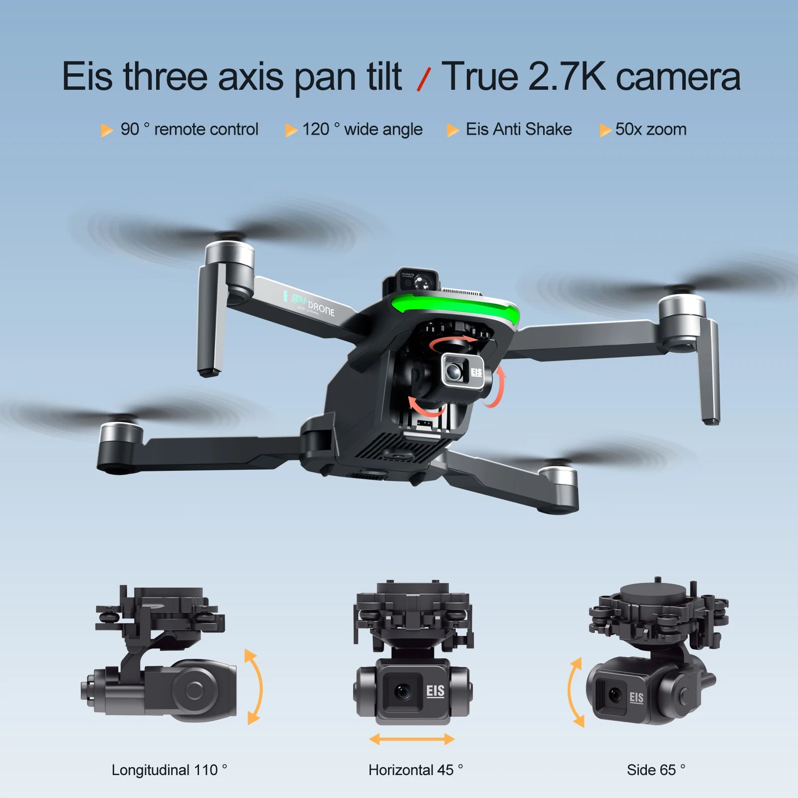 S155 Pro Max Drone – 8K HD, 5G GPS, 3-Axis Gimbal, 500g Load
