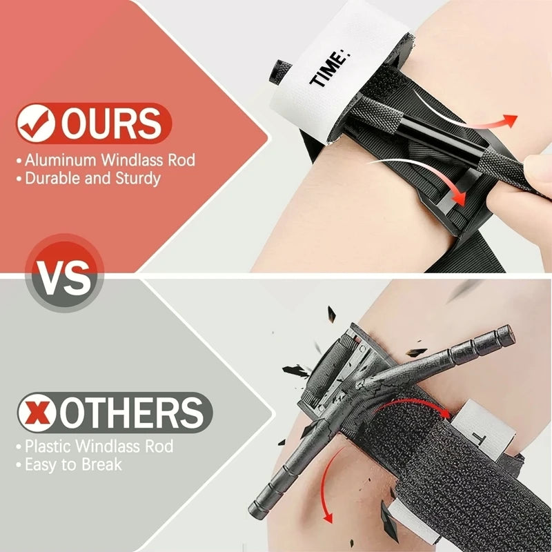 First Aid Rotary Pressure CAT Aluminum Rod Tourniquet Hiking Camping Survival Gear Molle Rescue Tool