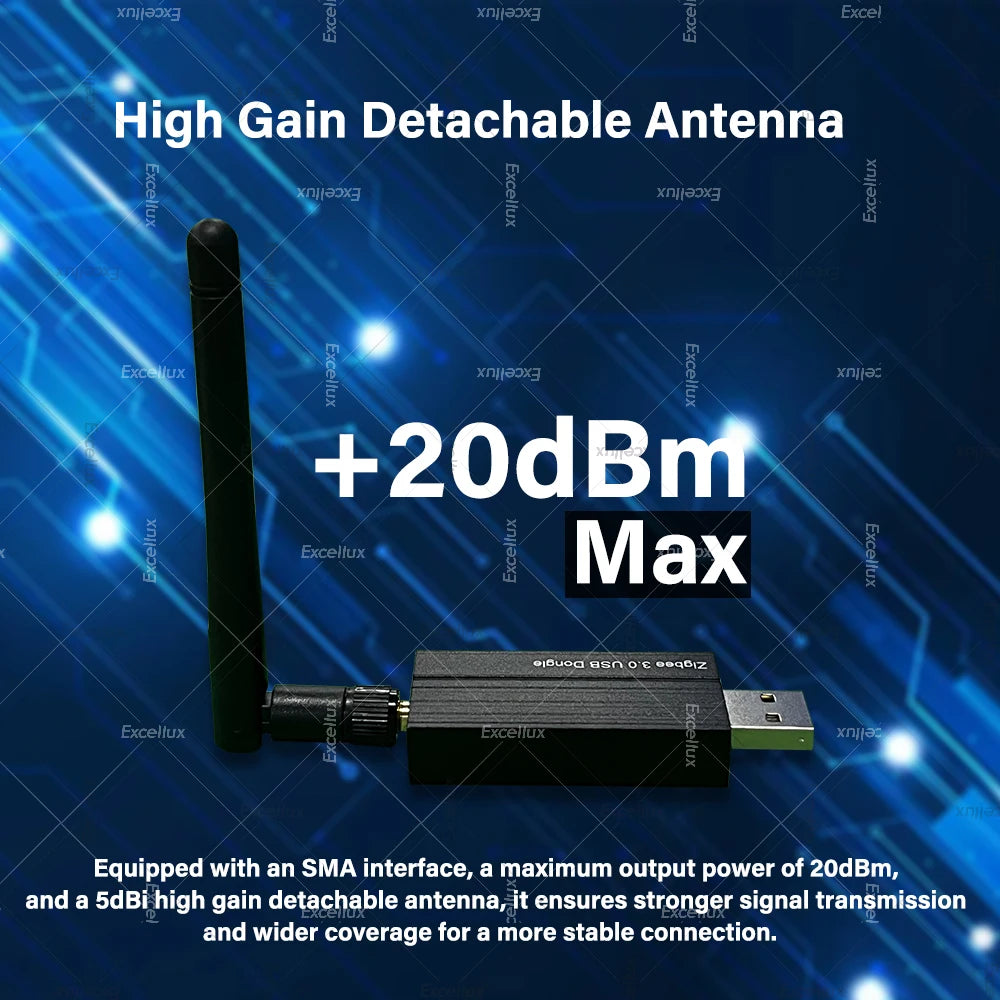 Zigbee 3.0 USB Dongle Universal Wireless Zigbee Gateway Hub Home Automation Support Home Assistant Zigbee2MQTT ,OpenHAB,Raspbian