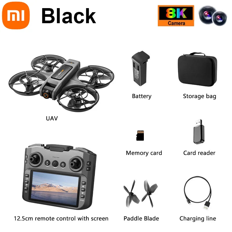 Xiaomi S156 Drone Professional 8K Camera with 5G WiFi FPV UAV Screen Remote Control and Obstacle Avoidance Quadcopter 2025 New