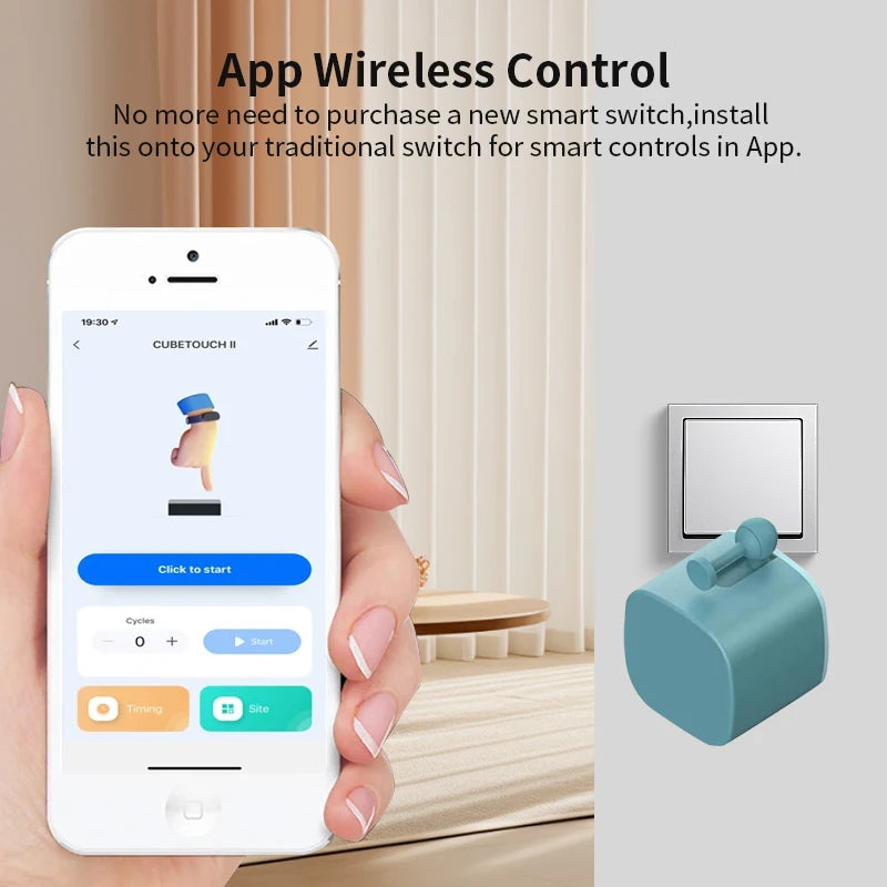 Tuya Bluetooth Finger Robot Switch Button Smart Life APP Fingerbot Wireless Switch Bot Pusher with Bluetooth Gateway Option