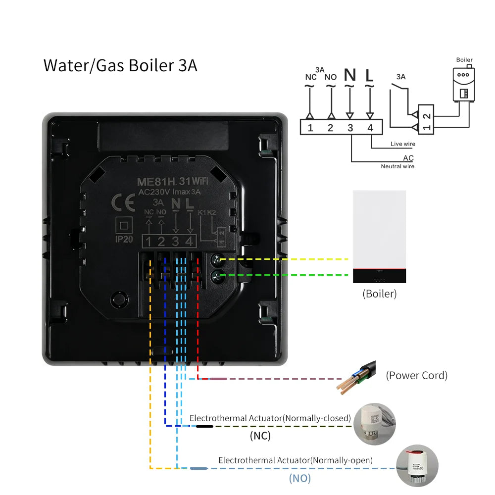 Tuya Smart Wifi Thermostat For Underfloor Heating Warm Floor Thermostat  Floor Heating Controller Temperature Controller Alexa