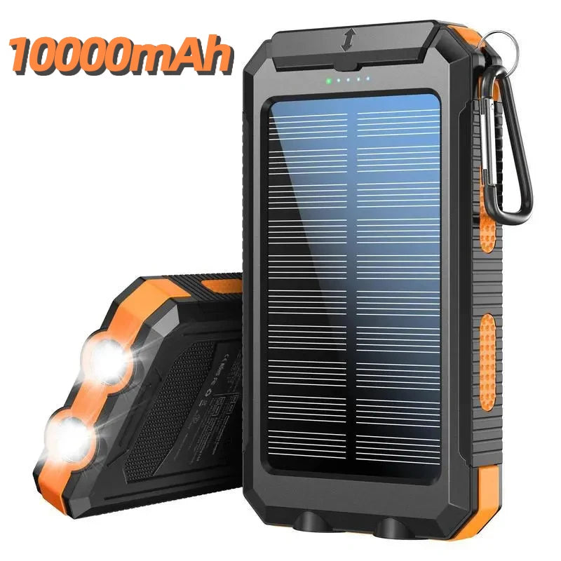 10000/20000/36800/38000 mAh Portable Charger Solar Portable Charger,  with Dual 5V USB Port Output,  with LED Flashlight