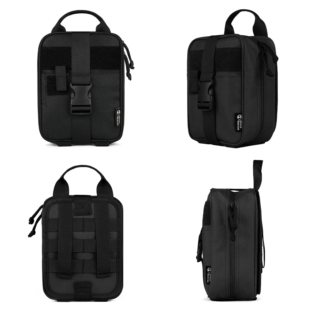 RHINO RESCUE Home & Outdoor First Aid Kit | Burn Gel, Tourniquet, Trauma Bandage, Thermal Blanket | Family Emergency