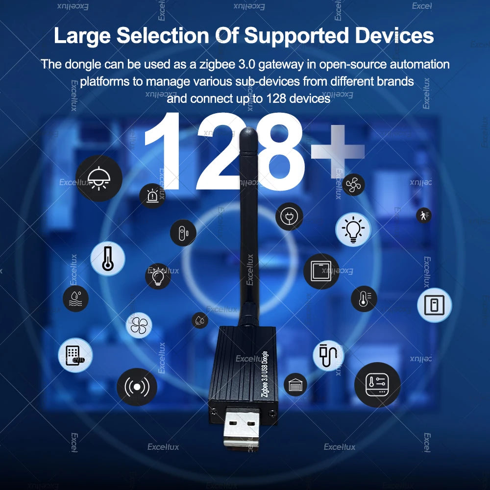 Zigbee 3.0 USB Dongle Universal Wireless Zigbee Gateway Hub Home Automation Support Home Assistant Zigbee2MQTT ,OpenHAB,Raspbian
