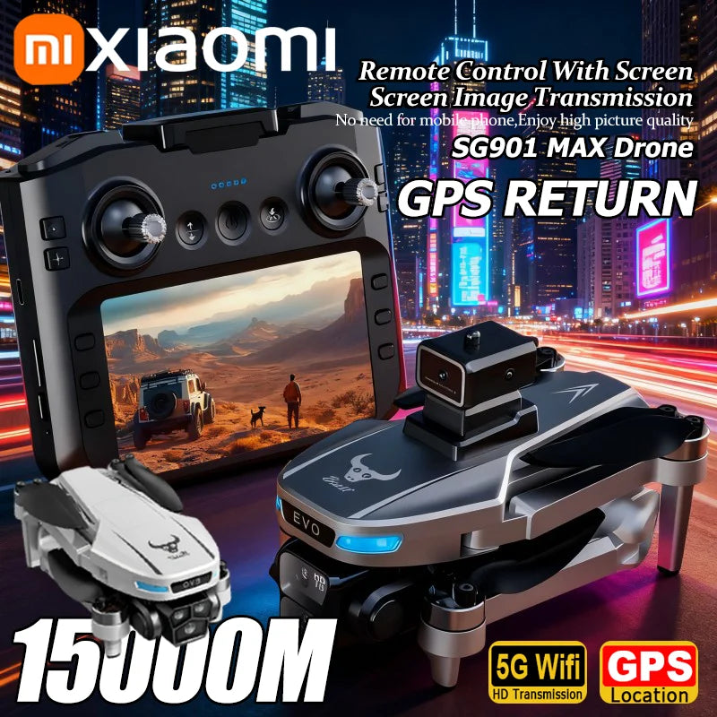 Xiaomi SG901 MAX Drone – 8K GPS, Brushless, Obstacle Avoidance, 5.9" Screen Controller