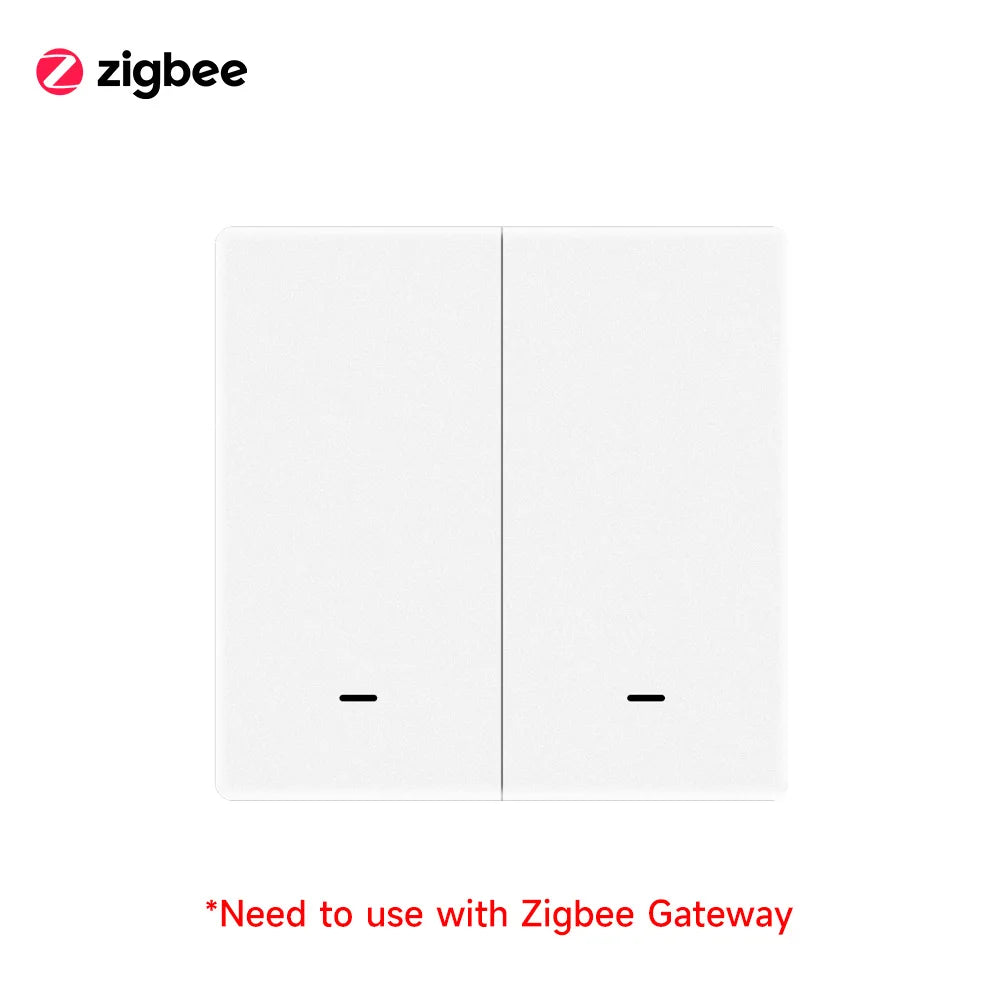 Tuya ZigBee 3.0 Smart Scene Switch Wireless Free Sticker Wall Scene Switch Push Button Battery Powered Transmitter Alexa