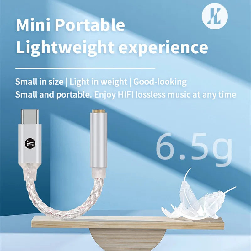 JCALLY JM20 Max CS43131 Type C to 3.5mm HiFi DAC JM20 Digital Audio Decoding USB C Earphone AMP Adapter for Android iPhone 15 16