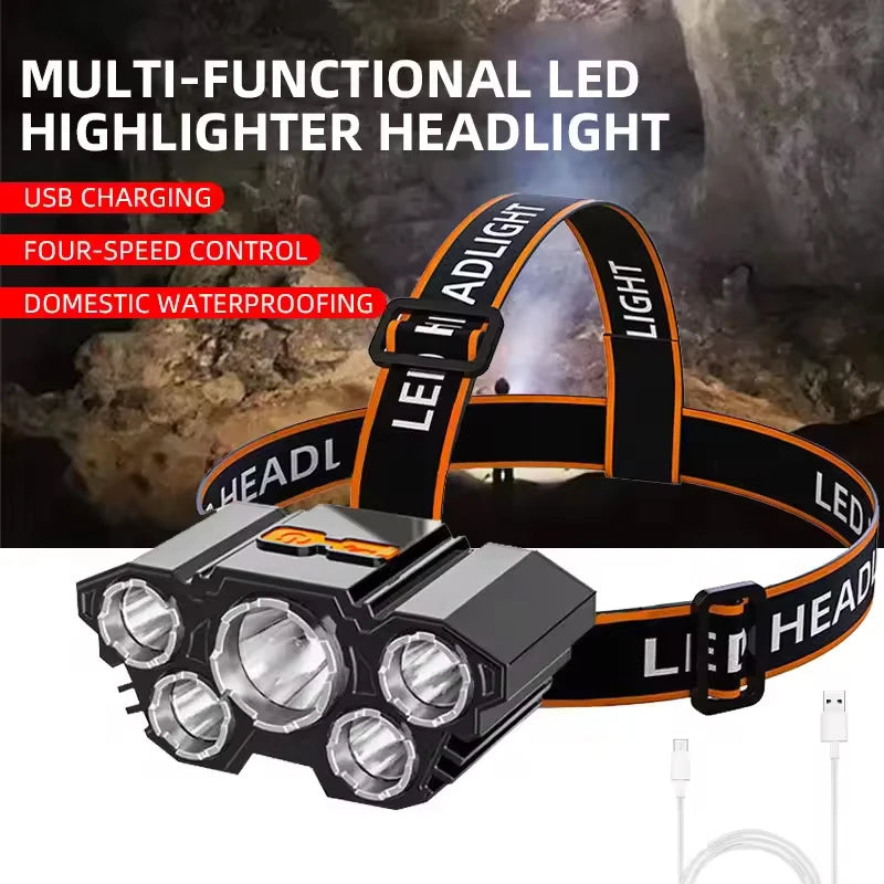 Mini Tactical USB Rechargeable LED Flashlight – High Power & Self-Defense