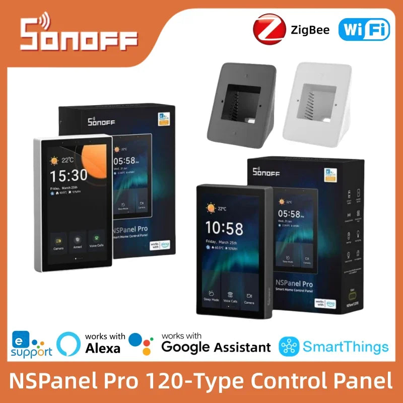 Sonoff Nspanel Pro 120 Smart Home Control Panel Ns Panel Sonoff Pro Power Consumption Smart Home Automation Work with Evelink