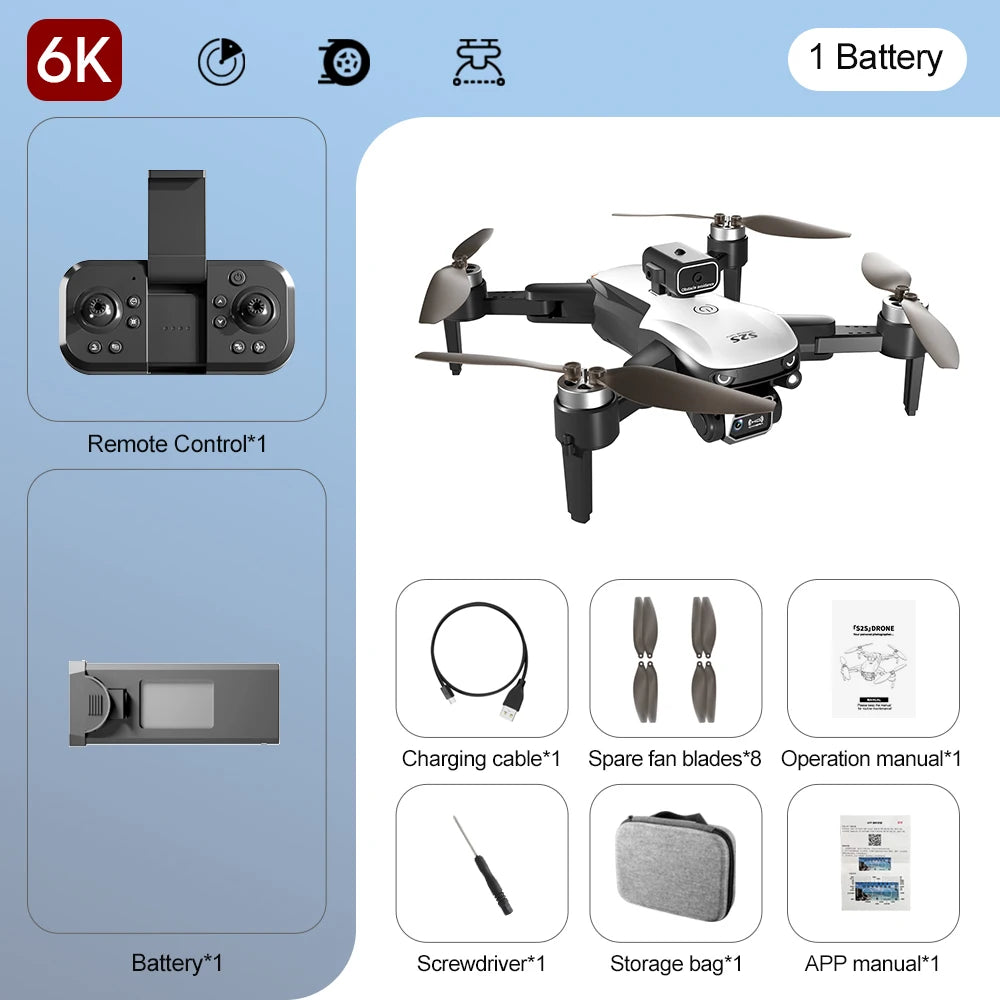 S2S 8K Drone – Dual Camera, Foldable & Smart Obstacle Avoidance