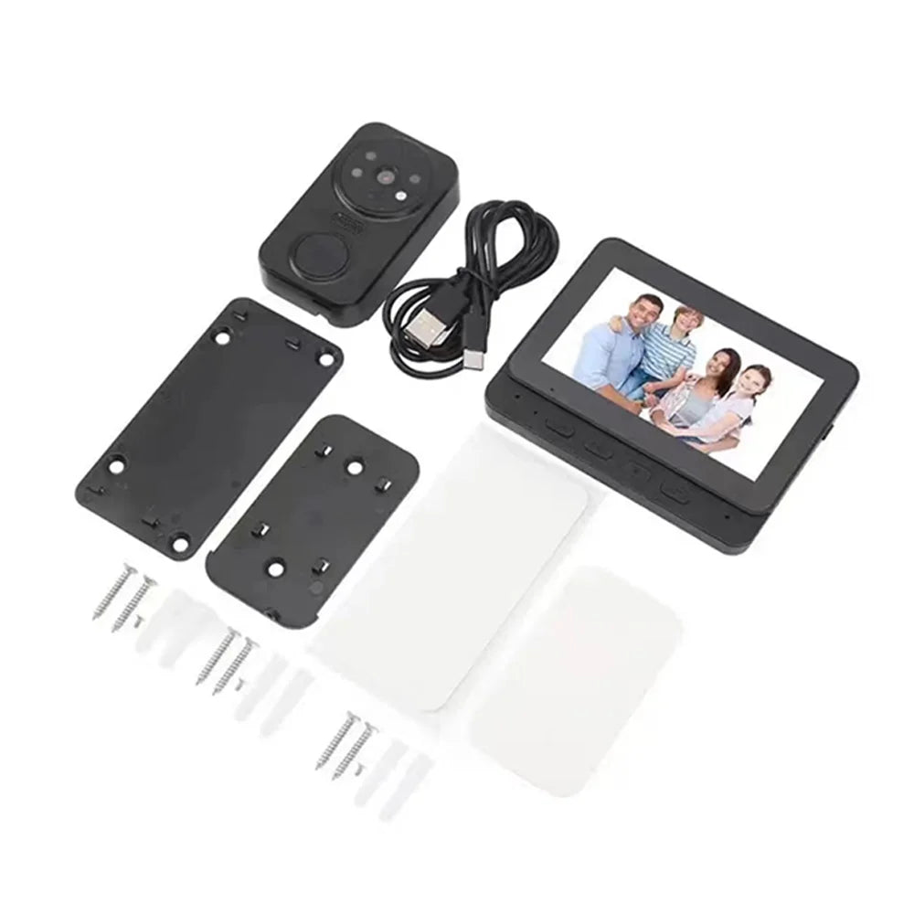 Wireless Video Doorbell Camera Bundle Smart Security with Night Vision 2.4G WiFi HD Motion Detection Cloud Storage