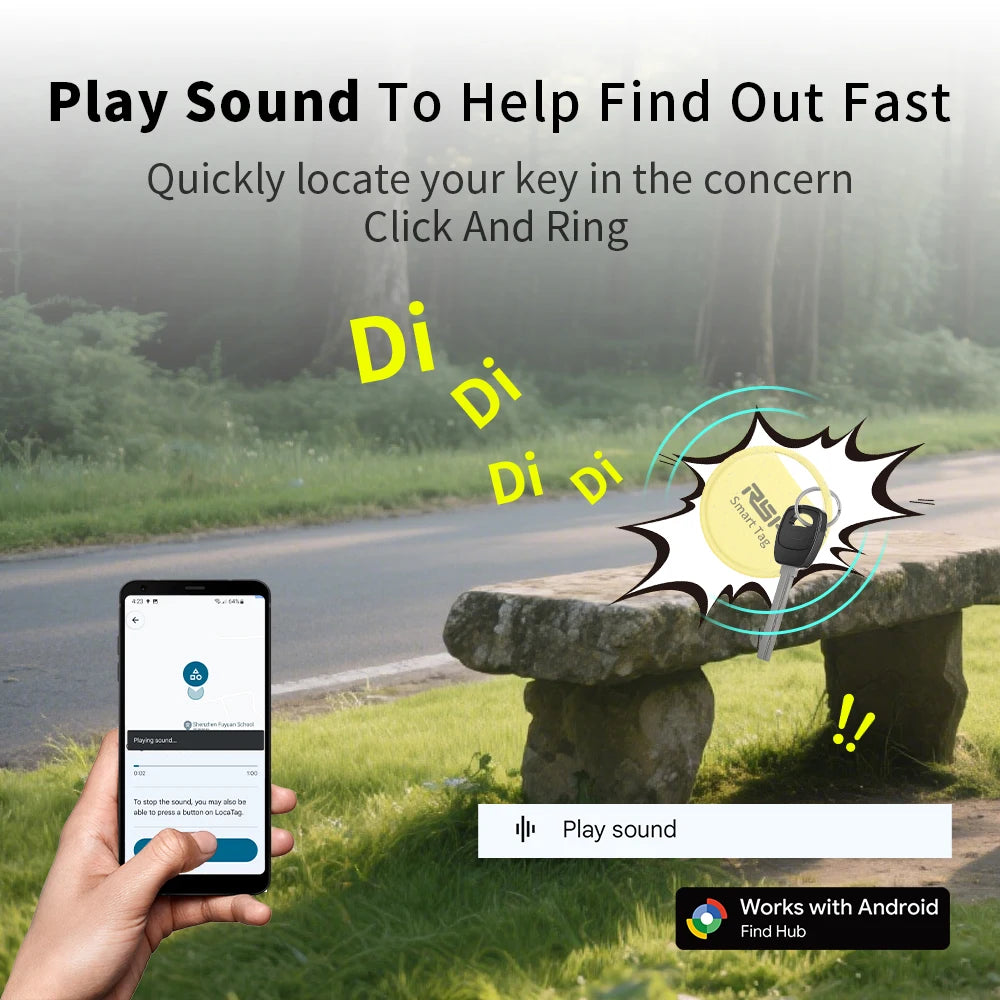 RSH Smart Tracker – Wallet & Luggage Anti-Loss for Android & Google