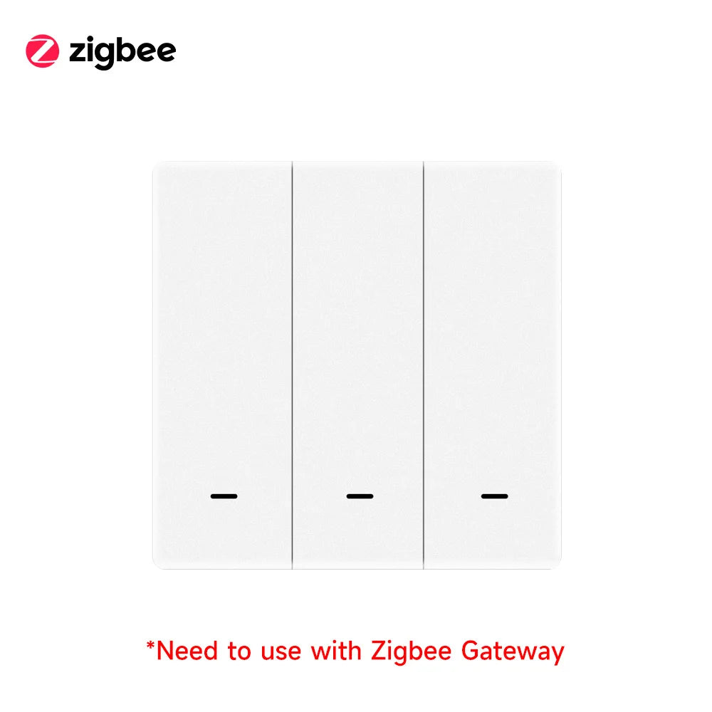 Tuya ZigBee 3.0 Smart Scene Switch Wireless Free Sticker Wall Scene Switch Push Button Battery Powered Transmitter Alexa