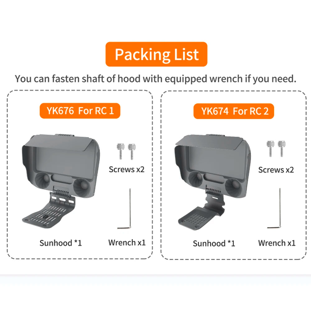 Screen Protector Shell For DJI RC/RC 2 Remote Control Sunshade Silicone Protection Case For DJI Mini 5 Pro/Neo/Mini 4 Pro/Air 3