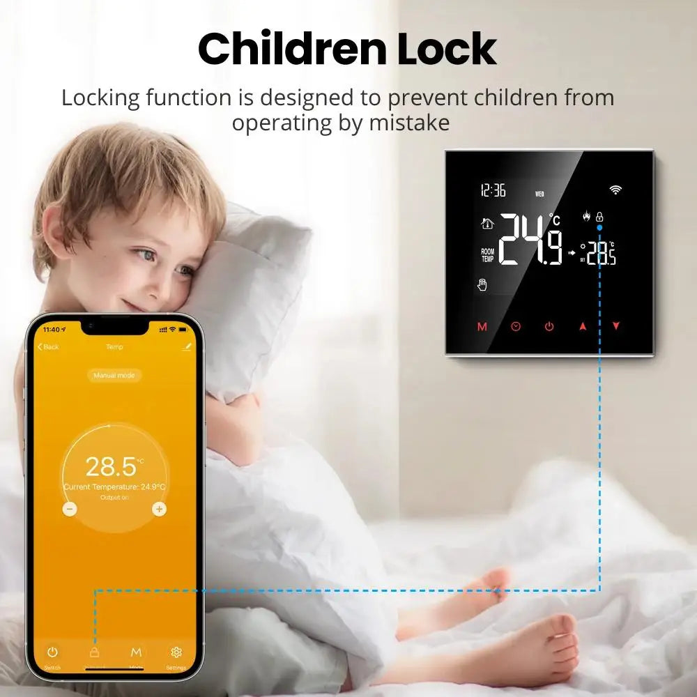 Tuya Smart Wifi Thermostat For Underfloor Heating Warm Floor Thermostat  Floor Heating Controller Temperature Controller Alexa