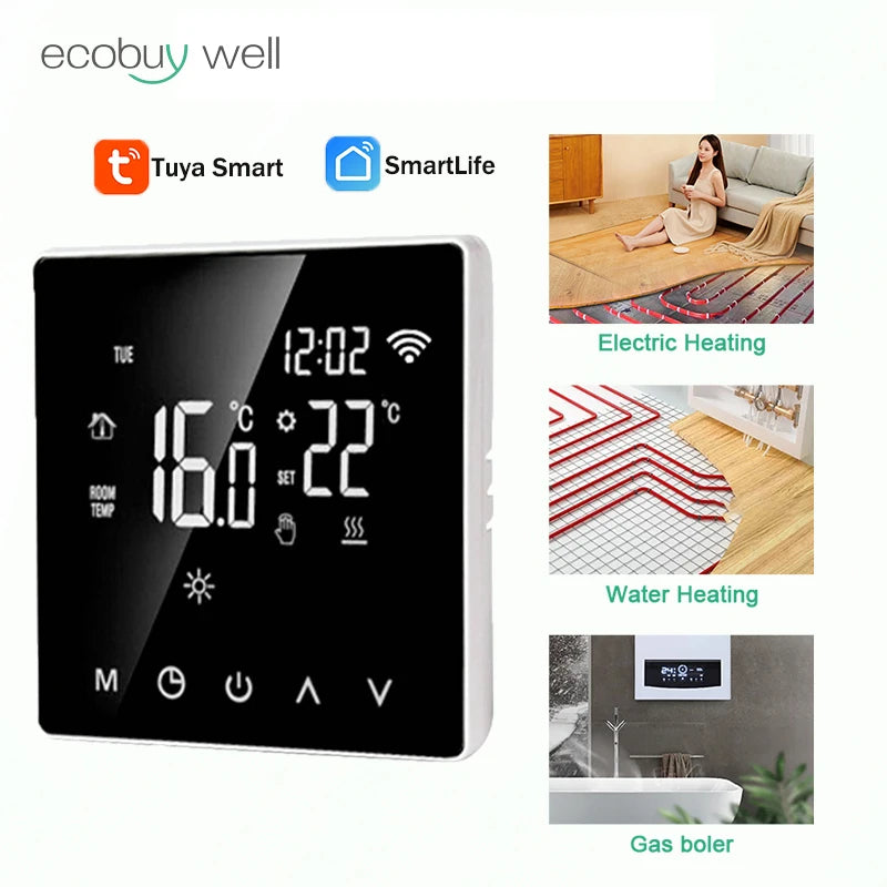 Tuya Smart Wifi Thermostat For Underfloor Heating Warm Floor Thermostat  Floor Heating Controller Temperature Controller Alexa