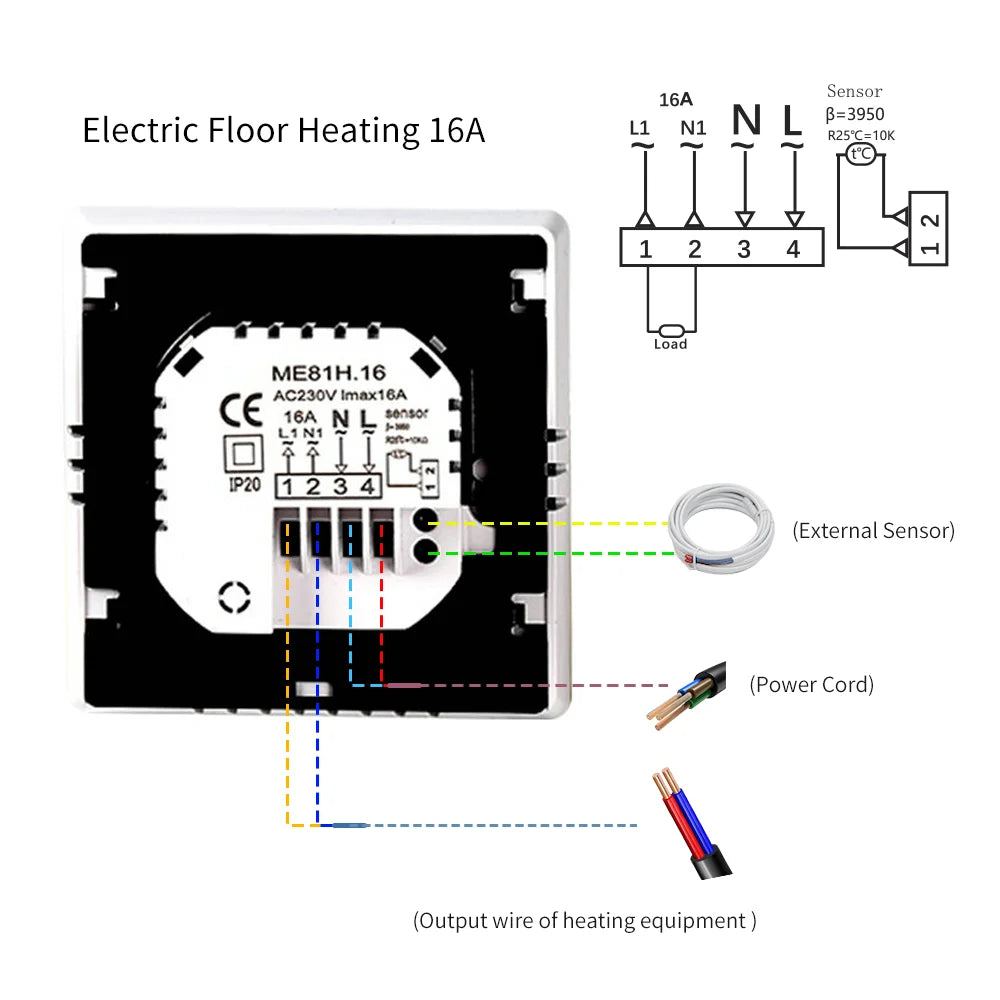 Tuya Smart Wifi Thermostat For Underfloor Heating Warm Floor Thermostat  Floor Heating Controller Temperature Controller Alexa