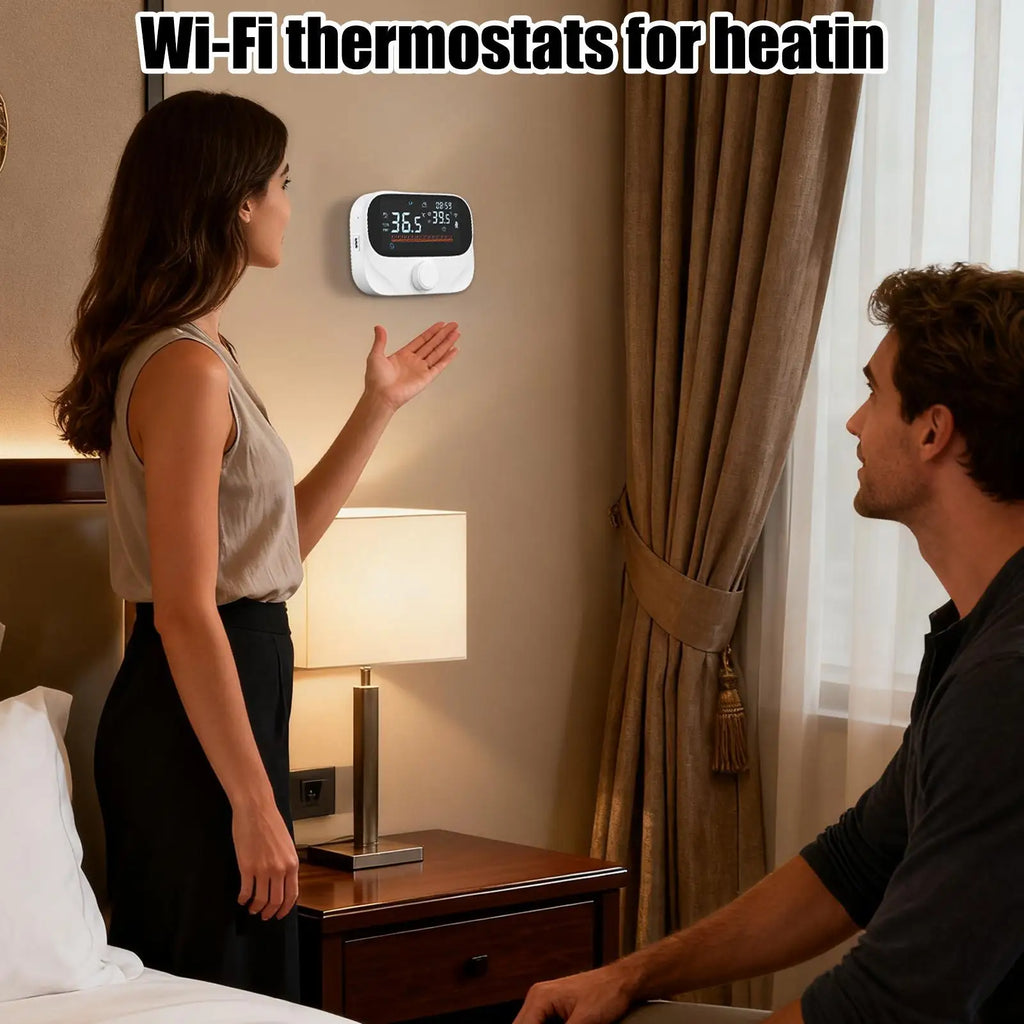 Smart Home Thermostat 7 Days Programmable Smart Thermostat Boiler Temperature Control Monitor For RV Office Bedroom Home Indoor