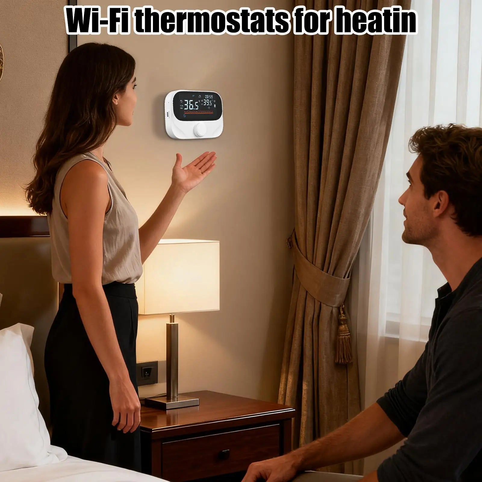 Smart Home Thermostat 7 Days Programmable Smart Thermostat Boiler Temperature Control Monitor For RV Office Bedroom Home Indoor